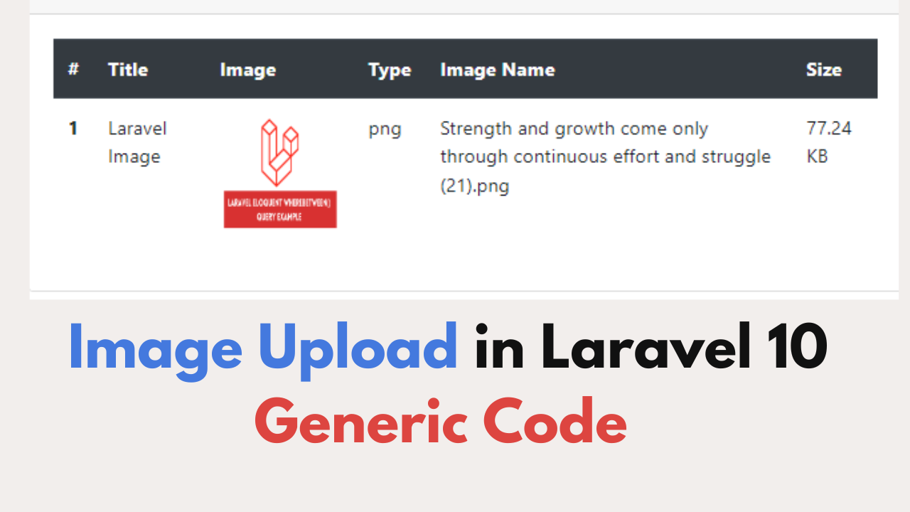 Simplify Image Uploads: Creating a Generic Image Function in Laravel 10